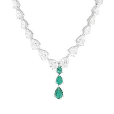 Collier argent 925 et zirconias 40cm - vue 1