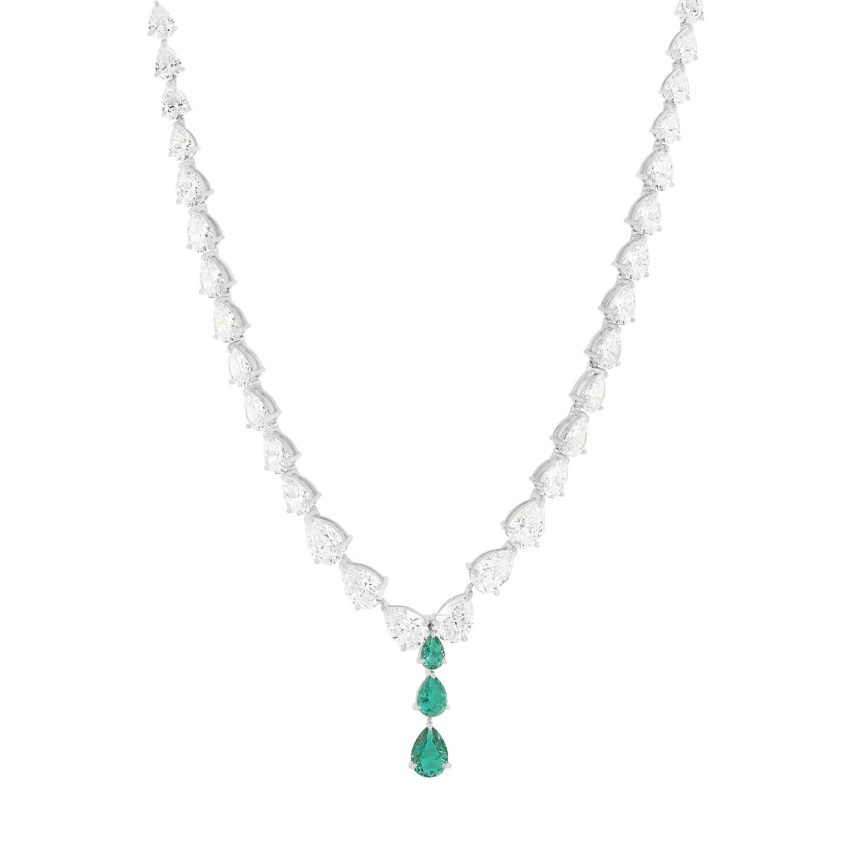 Collier argent 925 et zirconias 40cm - vue 2