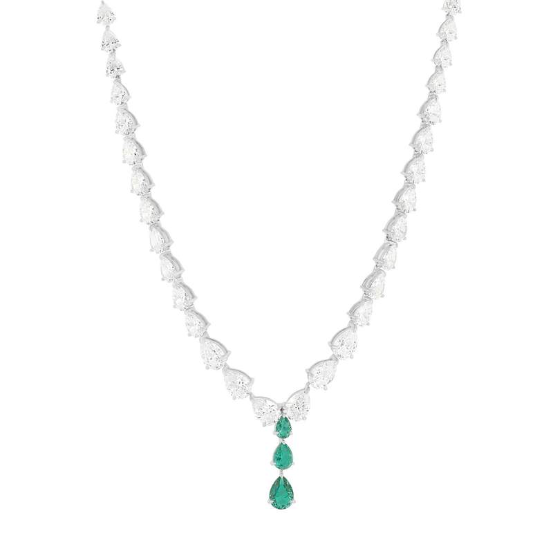 Collier argent 925 et zirconias 40cm - vue 2