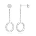 Boucles d'oreilles argent pendantes - vue 1