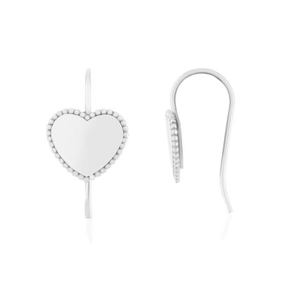 Boucles d'oreilles argent 925 coeurs - vue 1