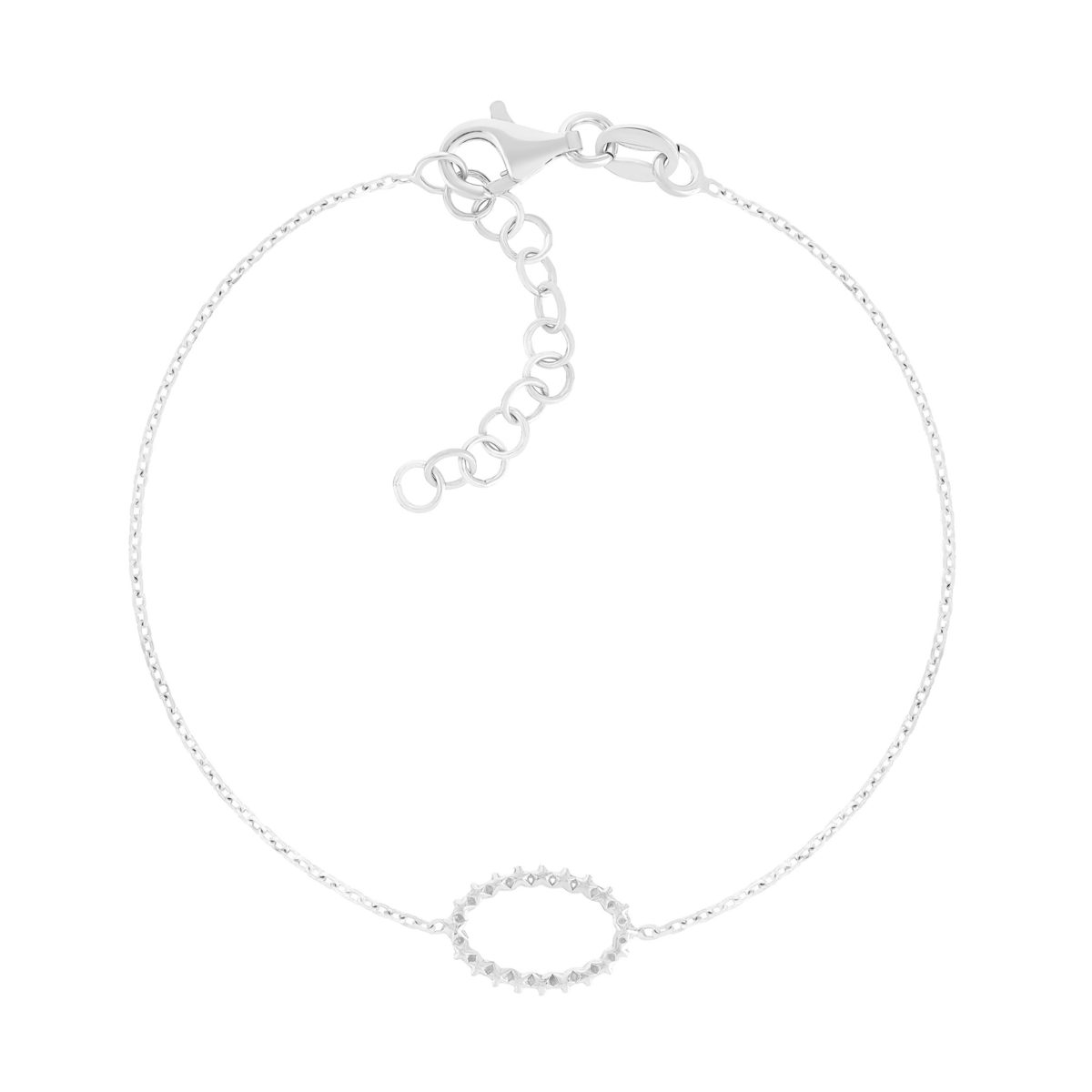 Bracelet argent 925 motif ovale