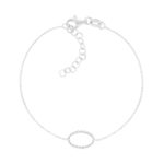 Bracelet argent 925 motif ovale - vue 1