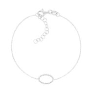 Bracelet argent 925 motif ovale