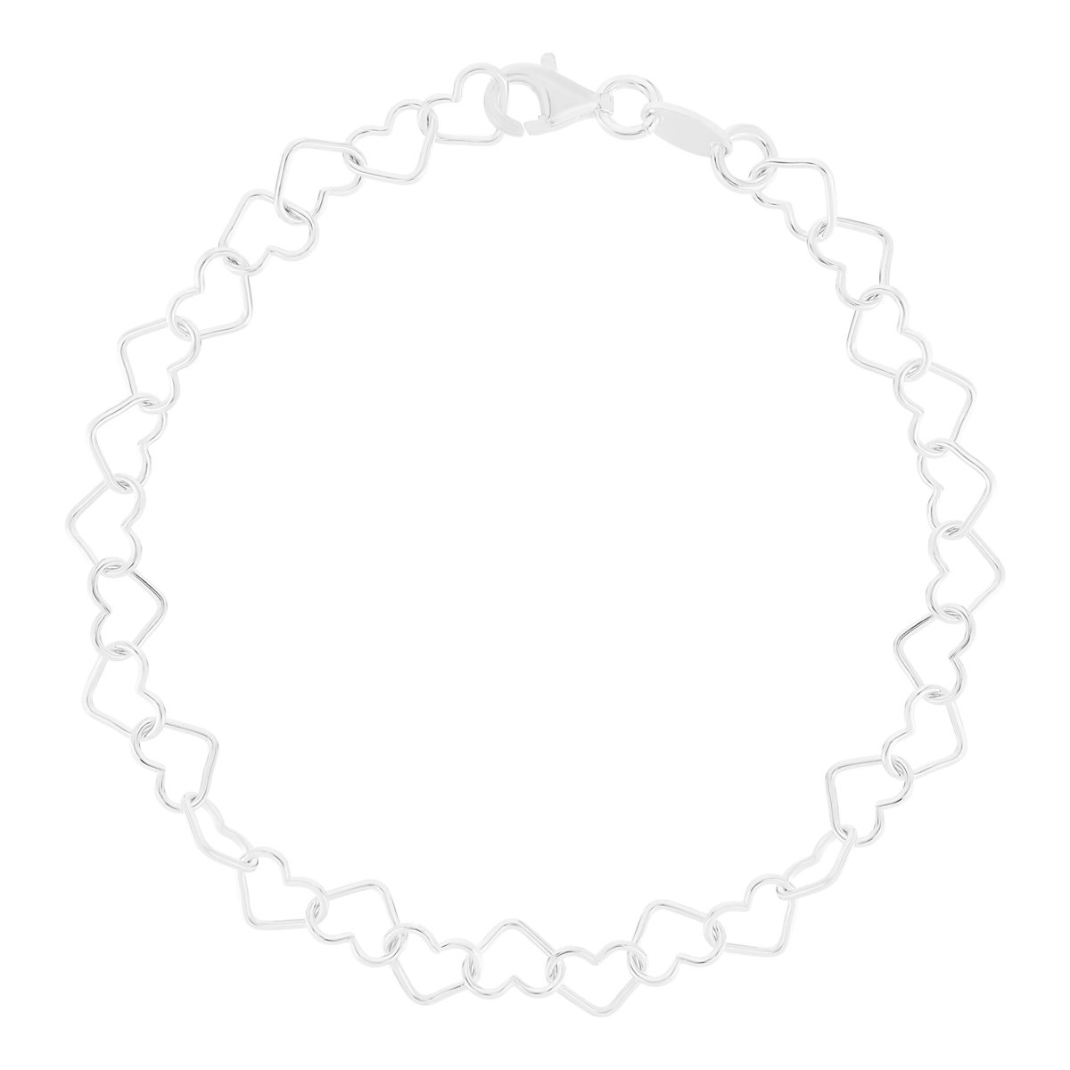 Bracelet argent 925 coeurs