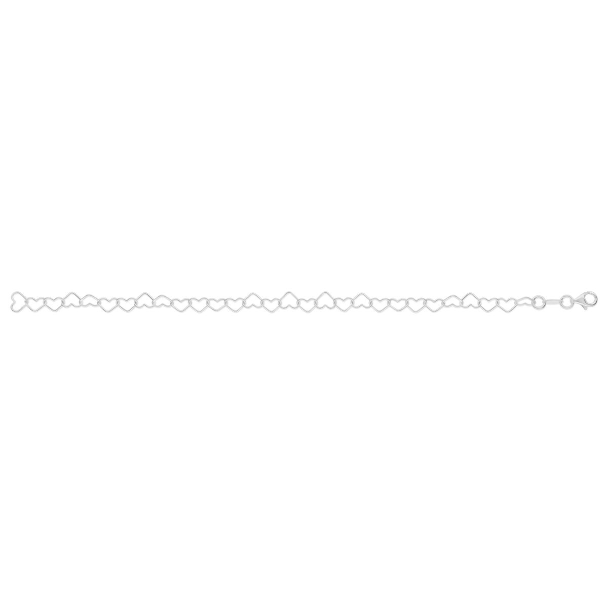 Bracelet argent 925 coeurs - vue 2