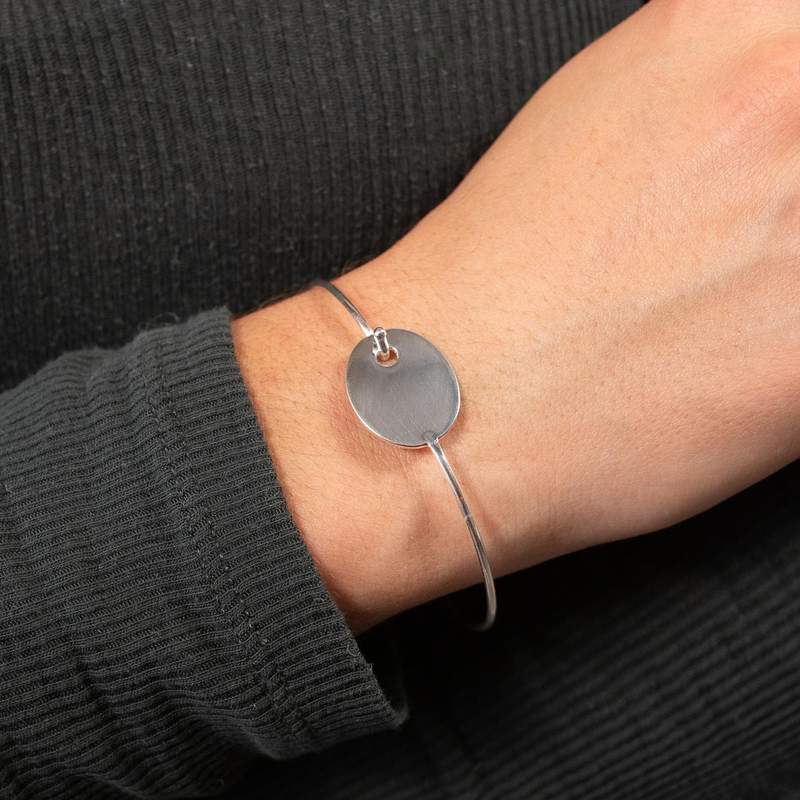 Bracelet argent 925 jonc 65mm - vue porté 1
