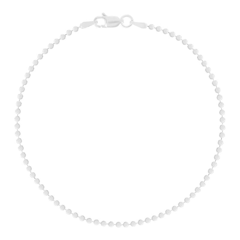 Bracelet argent 925 maille boule 21 cm - vue 1