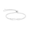 Bracelet argent 925 motif infini 20 cm - vue V2