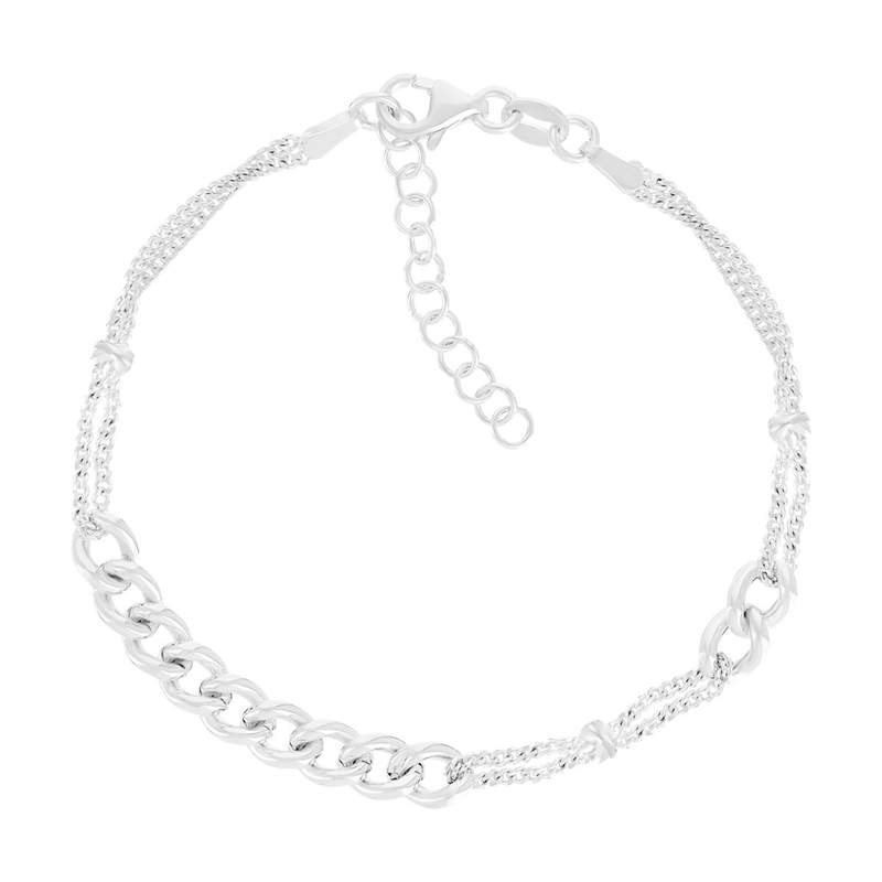 Bracelet argent 925 fantaisie 20 cm - vue 1