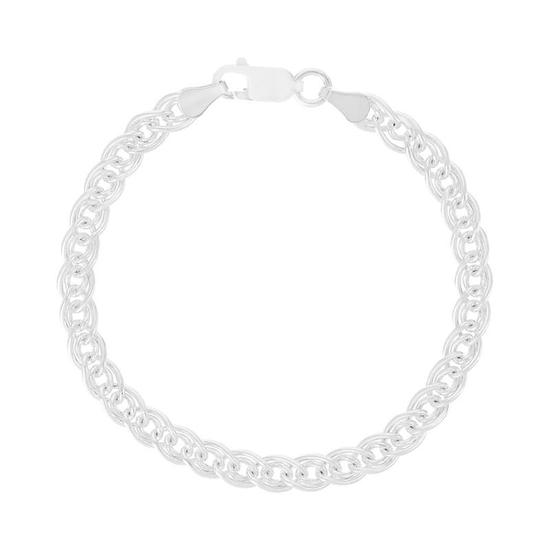 Bracelet argent 925 maille fantaisie 19 cm - vue 1