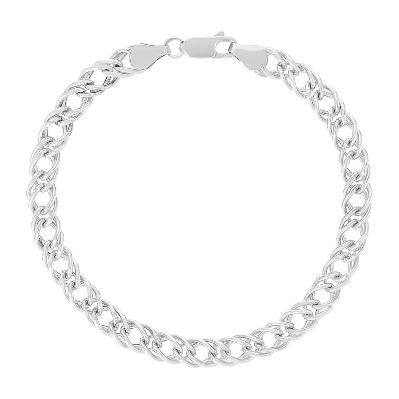 Bracelet argent 925 maille fantaisie 19 cm - vue 1