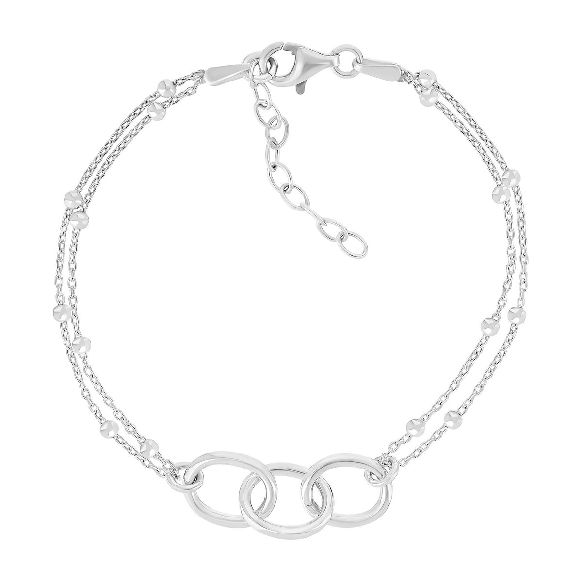 Bracelet argent 925 fantaisie 19 cm