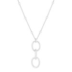 Collier argent 925 motif pendant 46 cm - vue 1