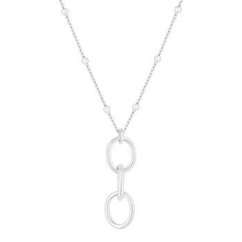 Collier argent 925 motif pendant 46 cm