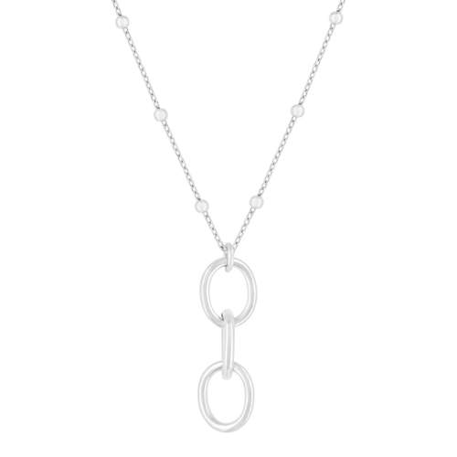 Collier argent 925 motif pendant 46 cm