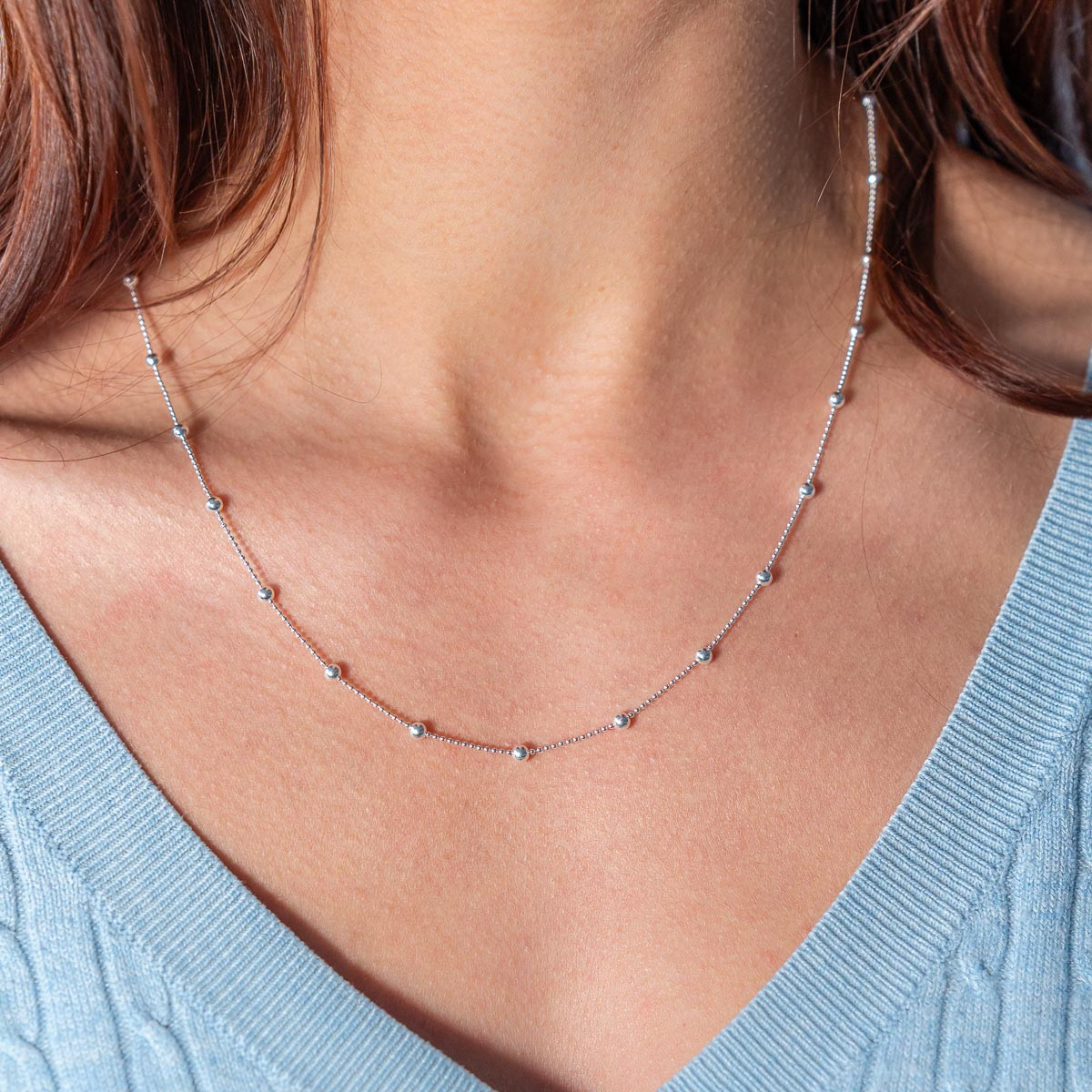 Collier argent 925 50cm - vue porté 1