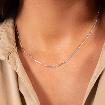 Collier argent 925 maille fantaisie 41 cm