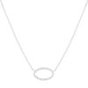 Collier argent 925 motif ovale 45 cm - vue V1