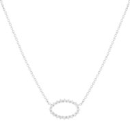 Collier argent 925 motif ovale 45 cm