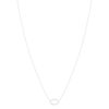 Collier argent 925 motif ovale 45 cm - vue V2