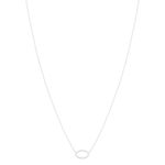 Collier argent 925 motif ovale 45 cm - vue 2