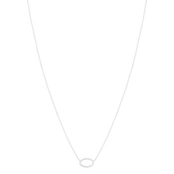 Collier argent 925 motif ovale 45 cm