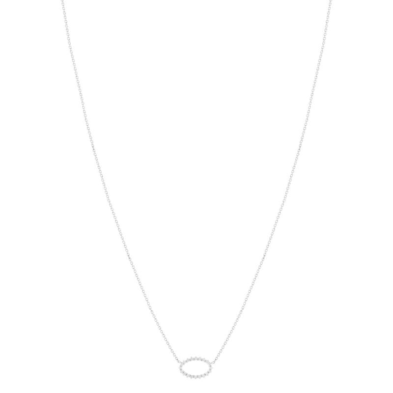 Collier argent 925 motif ovale 45 cm - vue 2