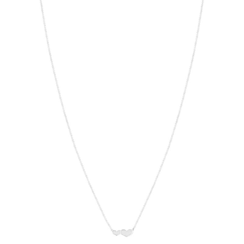Collier argent 925 motif coeurs 45 cm - vue 2