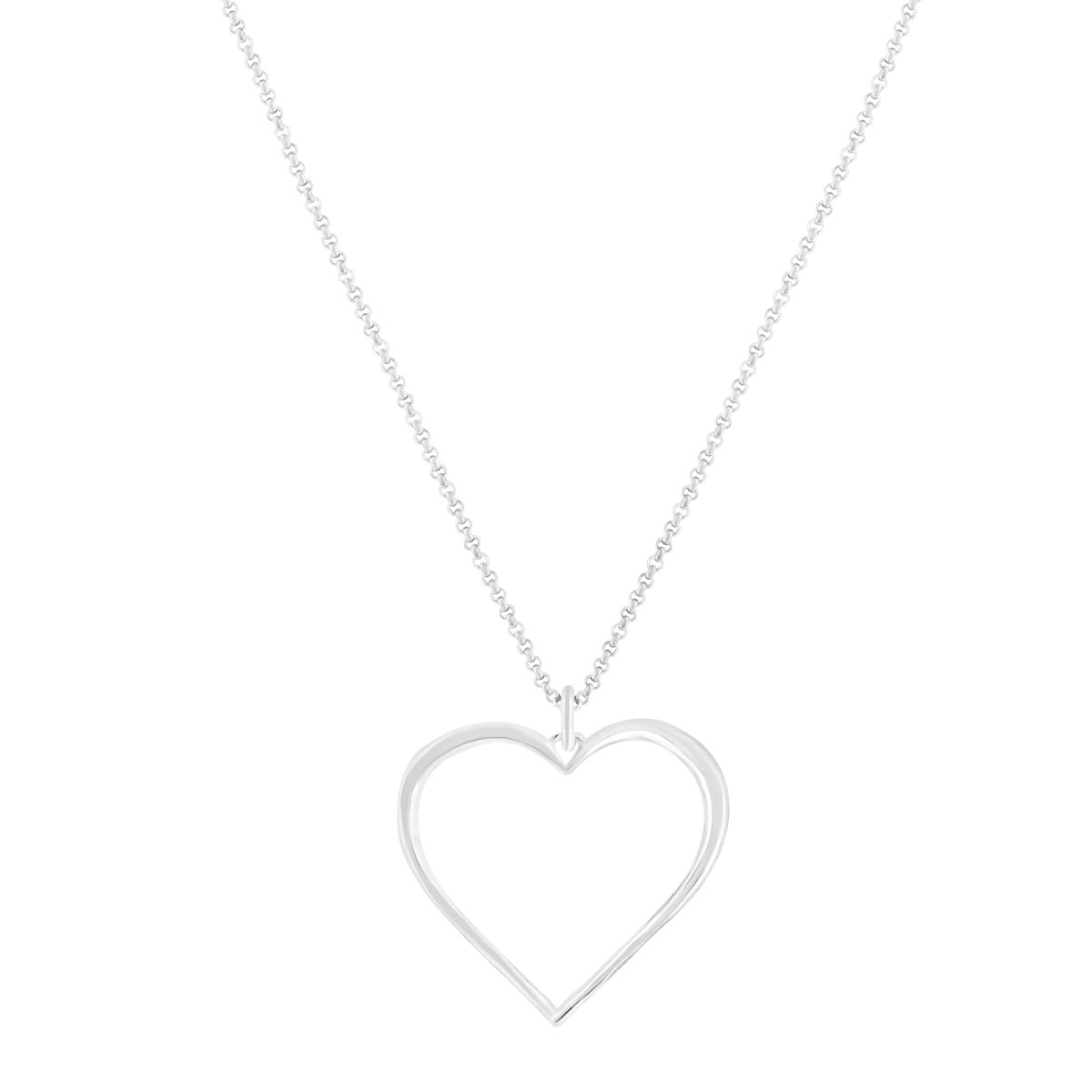 Collier argent 925 coeur 44 cm