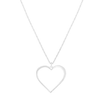 Collier argent 925 coeur 44 cm