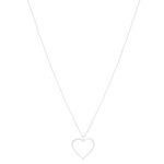 Collier argent 925 coeur 44 cm - vue 2