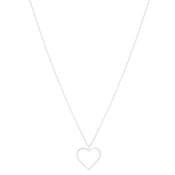 Collier argent 925 coeur 44 cm