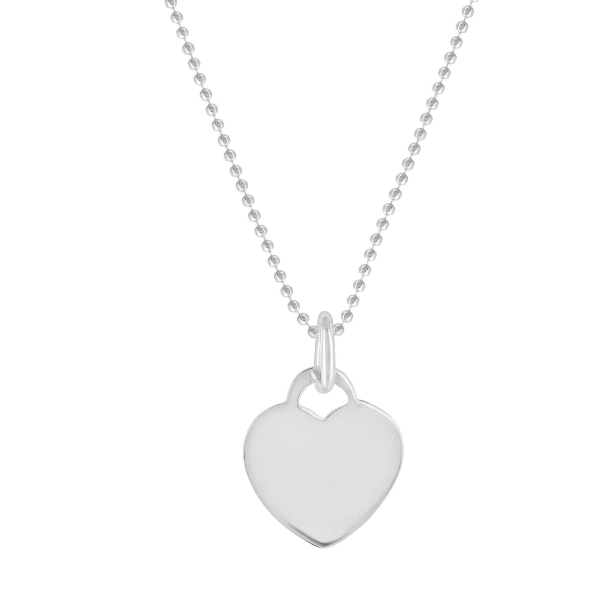 Collier argent 925 coeur 50cm