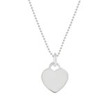 Collier argent 925 coeur 50cm - vue 1