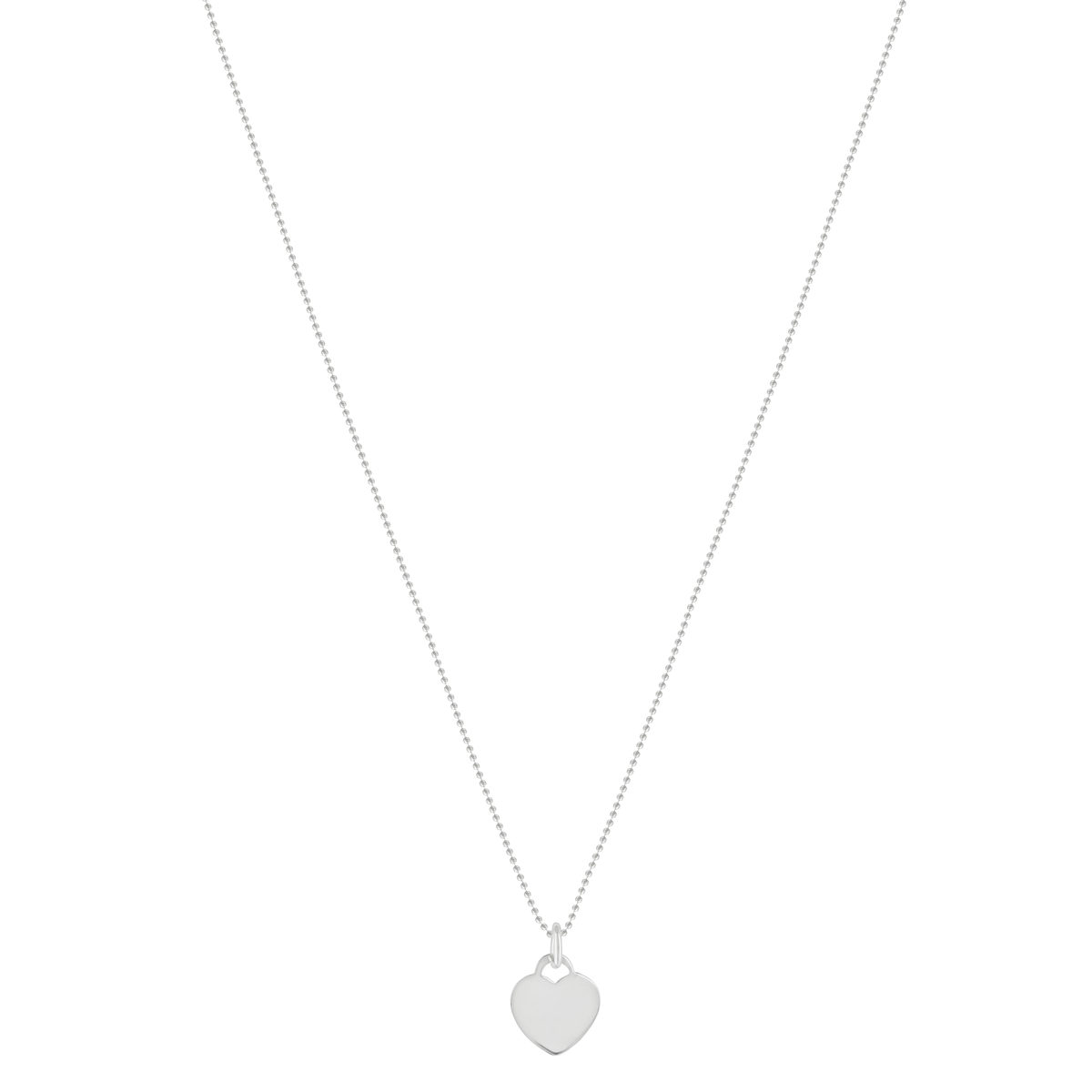 Collier argent 925 coeur 50cm - vue 2