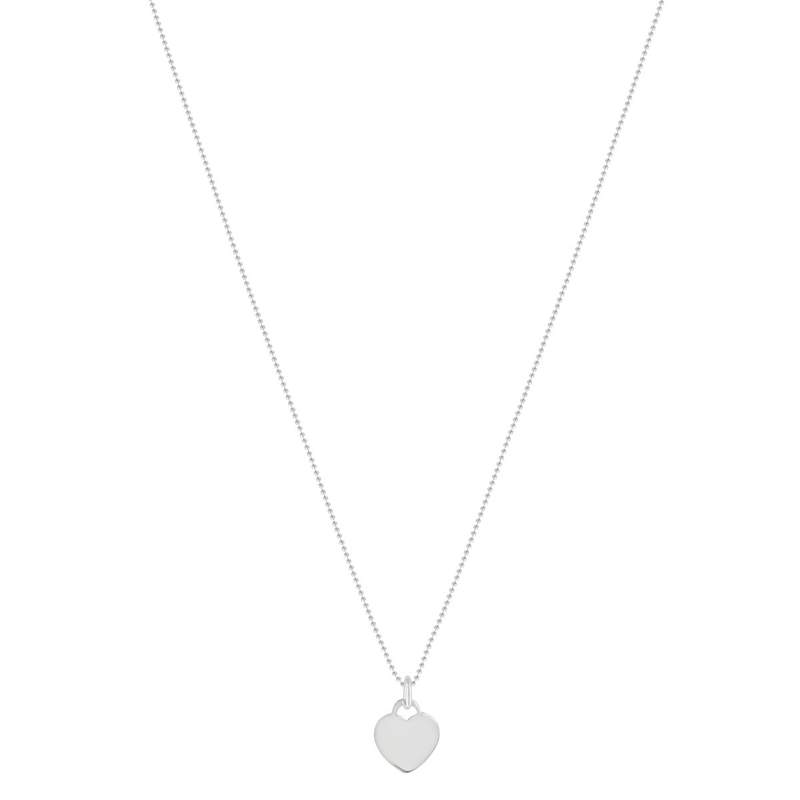 Collier argent 925 coeur 50cm - vue 2
