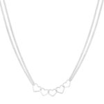Collier argent 925 coeurs 49 cm - vue 1