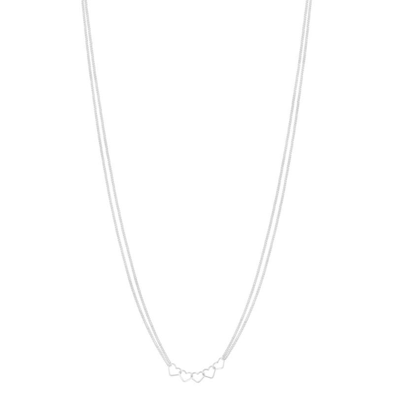 Collier argent 925 coeurs 49 cm - vue 2