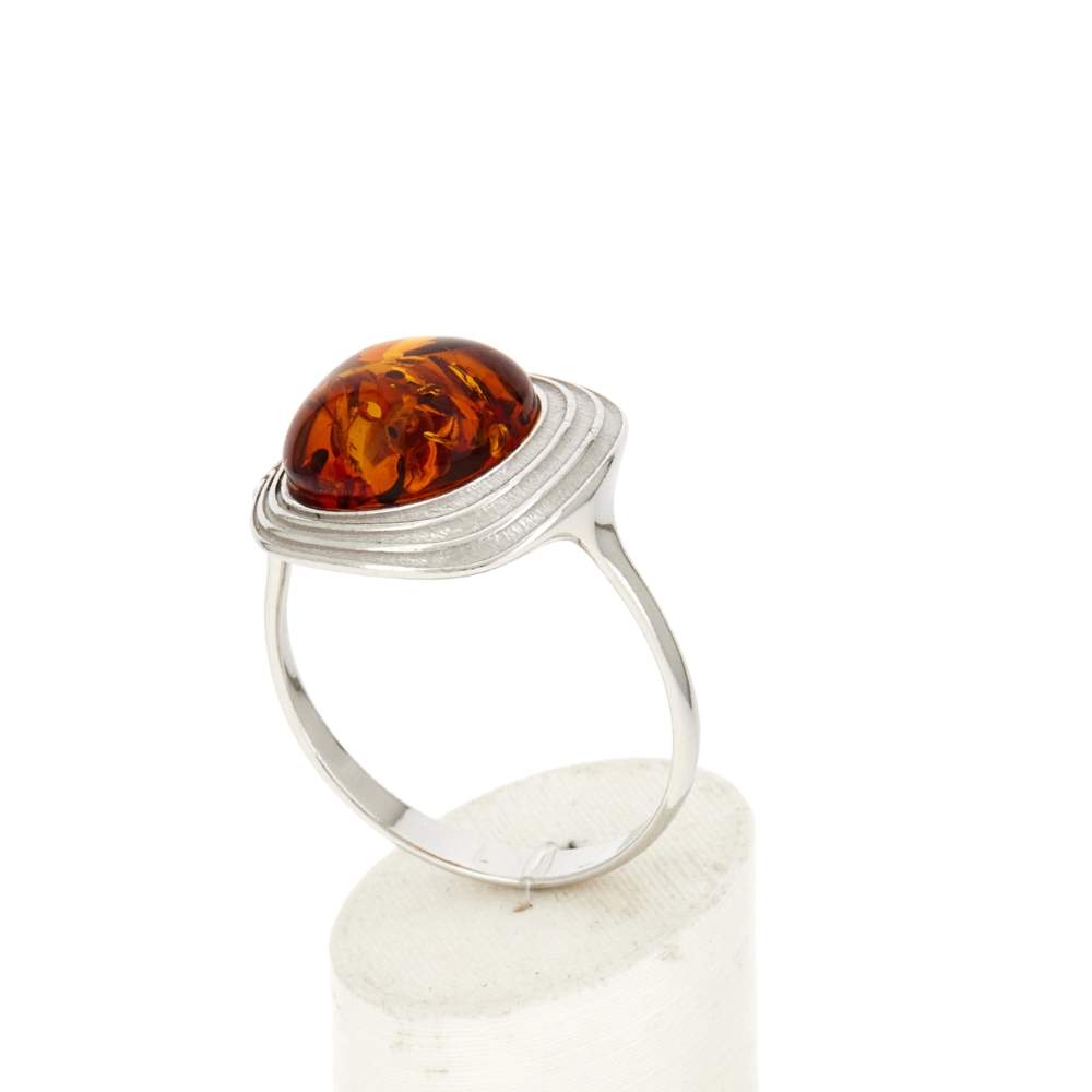 Bague argent 925 ambre - vue 3