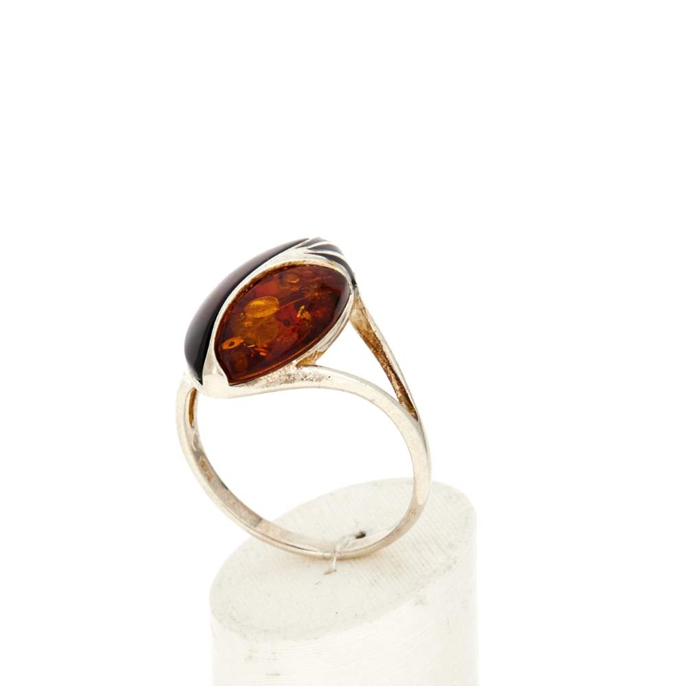 Bague argent 925 ambre - vue 3
