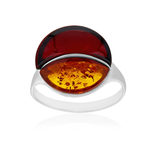 Bague argent 925 ambre - vue 1