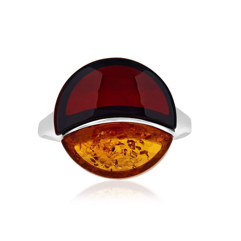 925 zilveren amber ring - bekijk 3