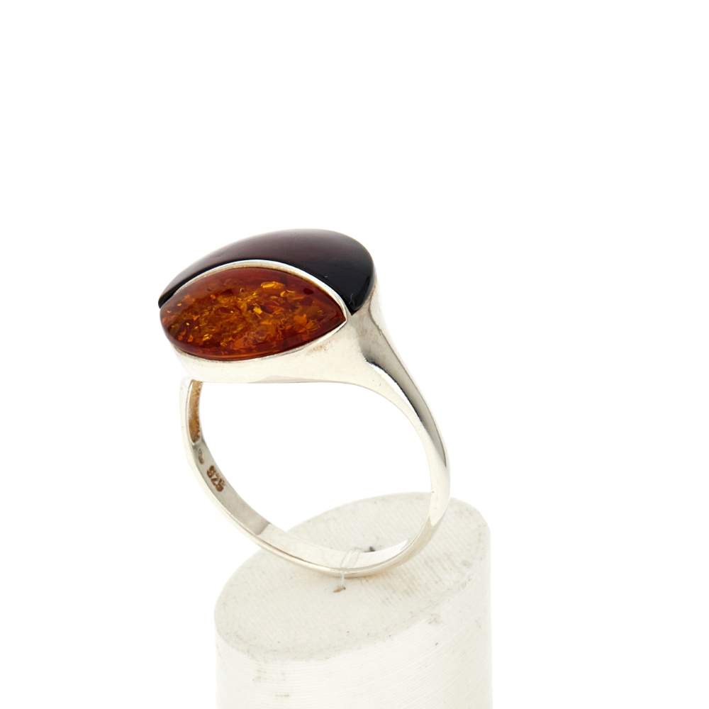 925 zilveren amber ring - bekijk 3