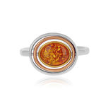 Bague argent 925 3 tons ambre - vue 3
