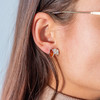 Boucles d'oreilles argent 925 ambre - vue Vporté 1