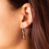 Boucles d'oreilles argent 925 ambre - vue Vporté 1