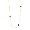 Collier argent 925 rose ambre 69cm - vue V2