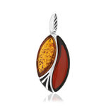 Pendentif argent 925 ambre - vue 1