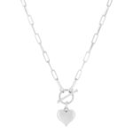 Collier argent 925 coeur 45cm - vue 1